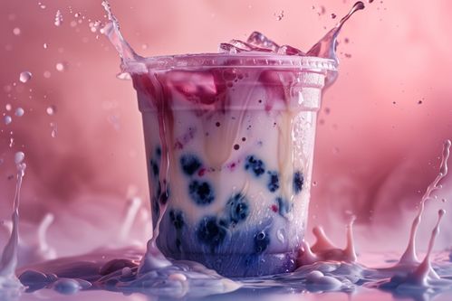 口感丰富的珍珠奶茶饮品摄影图片 创意海报